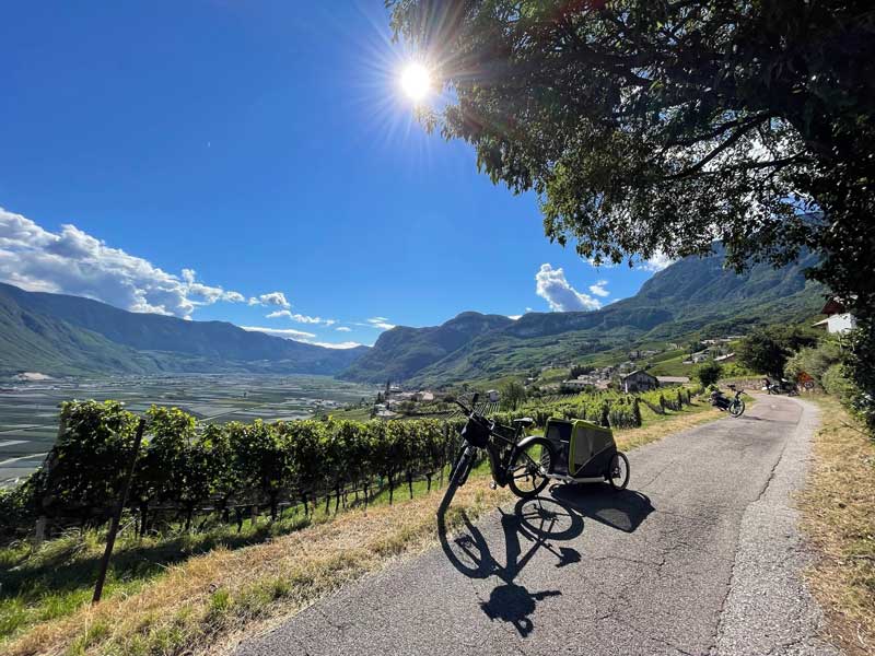 Radweg in Südtirol